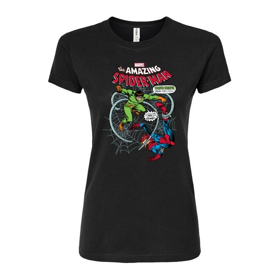 Marvel Spider-Man - Fighting Doc Ock - Juniors Fitted Graphic T-Shirt