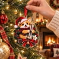 thumbnail image 4 of LOWLHOME Christmas Animals Cash Wallet Ornament, 2D Acrylic Hanging Christmas Tree Ornament, Money Gift Card Holder for Stocking Stuffer Holiday Party Favor Home Decoration, 4 of 5