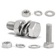 thumbnail image 4 of Tornillos de cabeza hexagonal de acero inoxidable 304, tuercas, arandelas planas, arandelas de seguridad, juegos de pernos hexagonales largos M3 M4 M5 M6 M8 M10 M12 M14 M16, 4 of 4