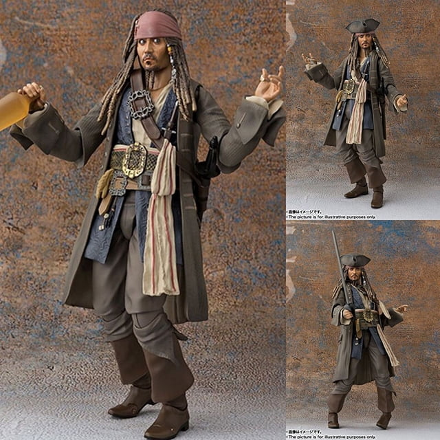 SHFiguats Piratas del Caribe capitán Jack Sparrow CAPT TEAGUE figura de acción Anime modelo coleccionable juguete regalos de muñecas
