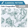 thumbnail image 3 of H.VERSAILTEX 100% Blackout Curtains Camellia Floral Printed Drapes Leah Floral Thermal Bedroom Curtains for Living room with Black Liner 2 Panels,52" x 96",Teal, 3 of 6