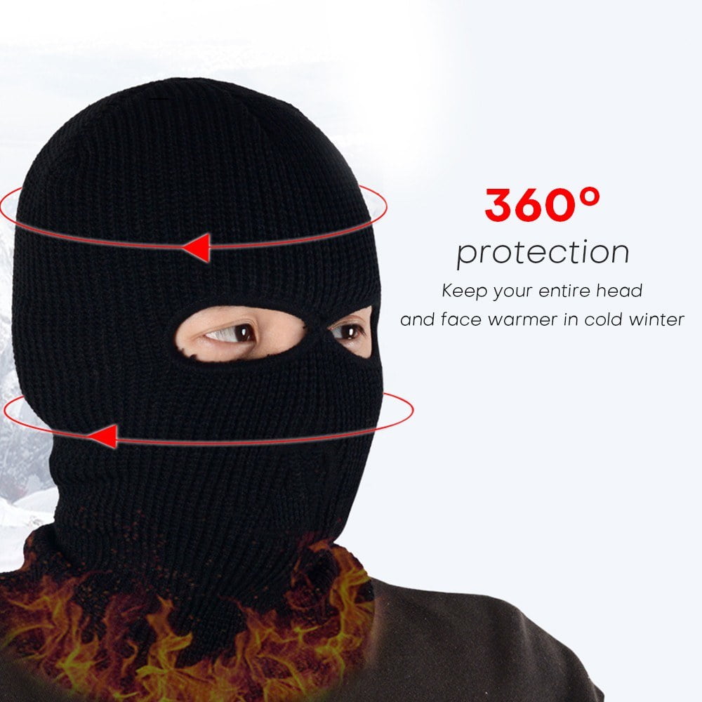 Thermal Windproof Face Mask 3 Hole Winter Cycling Ski Neck Warmer