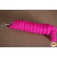 thumbnail image 3 of Horse Riding Poly Roping Lead Rope Fuchsia 1/4X8 Ft Snaps Hilason, 3 of 3