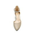 thumbnail image 2 of BURUDANI Women Heels Pumps Rhinestone Closed Toe Block Chunky Shoes, 2 of 7