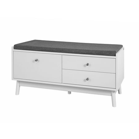 bench drawers storage shoe haotian padded hallway cushion cabinet seat