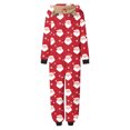 thumbnail image 4 of Odeerbi Christmas Onesie Pajamas for Family Holiday Sleep Jumpsuit Long Sleeve Family Christmas Pajamas Matching Sets Mom Printed Two-piece Sleepwear Xmas Family Matching PJs Set Red, 4 of 5
