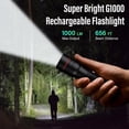 thumbnail image 5 of Rechargeable Flashlights High Lumens, 2 Pack G1000 Super Bright Flash Light, Small Led Tactical Flashlight with 3 Lighting Modes, Portable Flashlights for Camping Home (Battery Included), 5 of 6