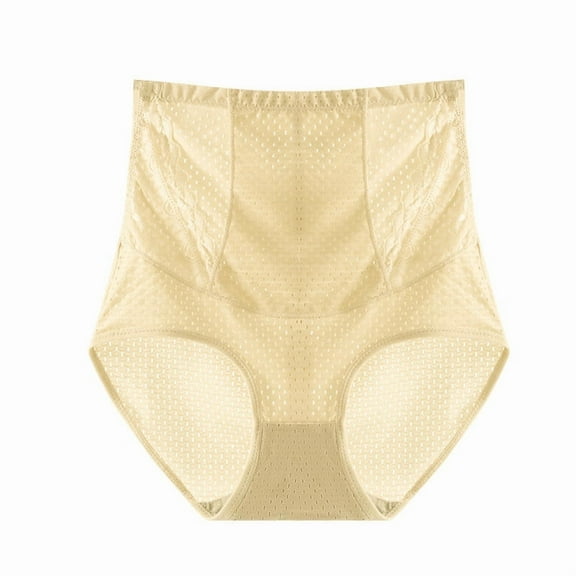 Fewfanhot Women's Plus Size High Waisted Tummy Control Butt-Lifting Waist Cinching Shapewear Tri-Cut Briefs, Stretchy Comfy Underwear for BodyShaping