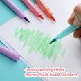 thumbnail image 2 of Graflsoa 6-Color Brush Tip Highlighters for Writing, Drawing & Doodling - Blue, Green, Pink, Purple, Yellow, Orange - Smooth Ink, Comfortable Grip, Portable Design for Office, School & Home Use, 2 of 7