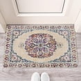 thumbnail image 2 of Bohemian Light Blue Carpet Pattern Linen National Design Farmhouse Door Mat 30 X 17 Inch Welcome Doormat Indoor Outdoor Entrance Floor Mat Non Slip Spring Summer Decor Rubber Mats, 2 of 6