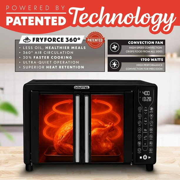 Gourmia Air Fryer Toaster Oven, Multipurpose, Large Capacity