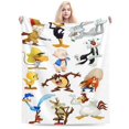 thumbnail image 1 of Manta de dibujos animados de Bugs Bunny, manta de vellón ultra suave y acogedora de lujo para sofá cama, mantas de franela cálidas para todas las estaciones, ropa de cama para niños, adolescentes y, 1 of 7