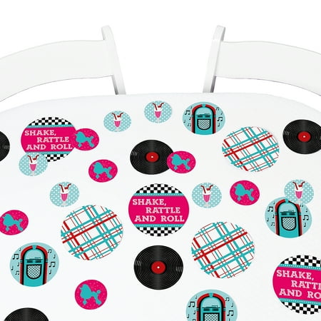 50 S Sock Hop 1950s Party Giant Circle Confetti Rock N Roll