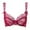 Wine Red, variant on Women's Sexy Lace Bra Unlined Underwire Lace Embroidered Non Padded Ultra Thin Bra