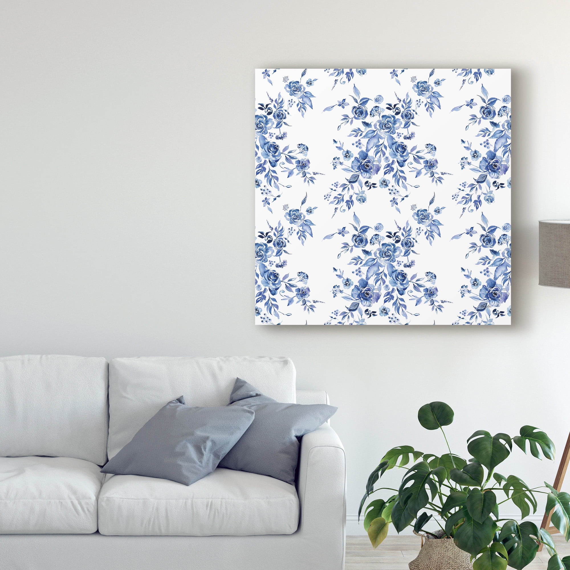 Trademark Fine Art 'Delft Delight Pattern I' Canvas Art by Kristy Rice