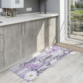 thumbnail image 4 of Farmhouse Kitchen Mats for Floor 3 Piece, Purple Kitchen Rugs and Mats Non Skid Washable for Kitchen Sink Floor, Floral Purple Kitchen Accessories and Decor Kitchen Mat, 17"x30"+17"x47"+17"x59", 4 of 5