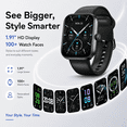 thumbnail image 2 of Smart Watch for Men Women, 1.91" Touch Screen Smartwatch for Android iPhone, Alexa Built-in, Fitness Tracker with Bluetooth Call, 100+ Sports Modes, IP68 Waterproof, Sleep Monitor, 2 of 7