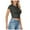 Grey, variant on Women's Casual Basic Crop Tops Slim Fit Short Sleeve Crew Neck Tight Tees Shirts for Women