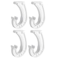 thumbnail image 4 of Support de Tringle de Garde-Robe Suspendu 4 Pcs, Support de Tringle d'Étagère de Garde-Robe 3/4, Supports de Garde-Robe Robustes en Forme de J pour Suspendre des Vêtements, 4 of 7