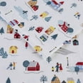 thumbnail image 5 of 4 PCS Cal King Printed Sheet Set White Village Print, 5 of 6
