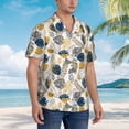 thumbnail image 5 of Balery Hawaiian Style Print Men's Hawaiian Shirts Short Sleeve Beach Shirt Relaxed Fit Vacation Button Down Shirts-X-Large, 5 of 9