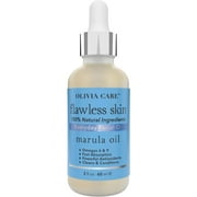 Marula Pure Flawless Essential Facial Oil By Olivia Care  100% Natural. Moisturize & Renew Skin. Anti-Aging, Cleans, Conditions, Remove Dirt & Scars Infused With Omega & Antioxidants - 2 OZ