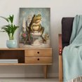 thumbnail image 5 of Qisvanset Funny Frog Toilet Canvas Print 15.75x11.81 Inches, 5 of 8