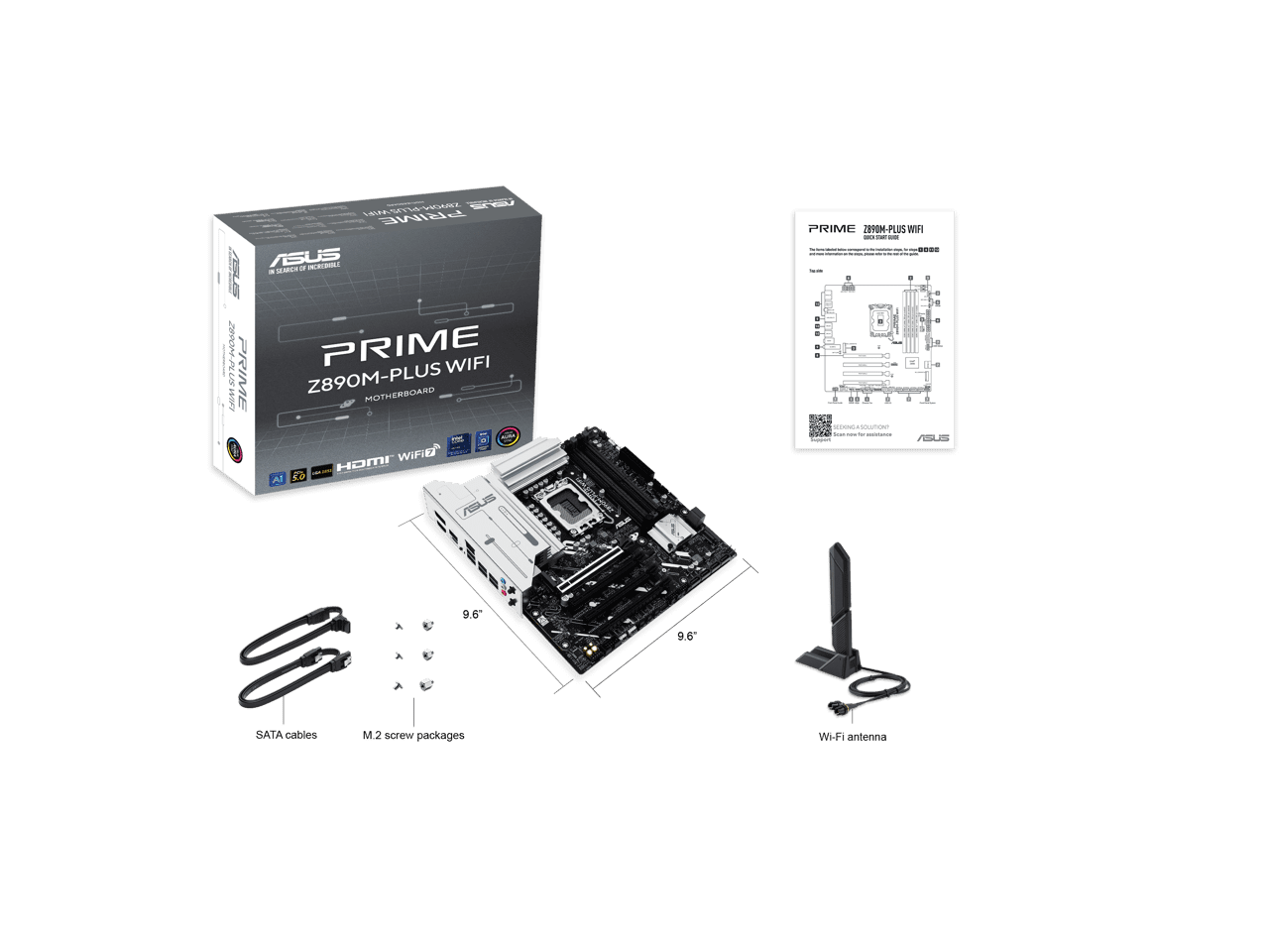 Asus Prime PRIME Z890M-PLUS WIFI Gaming Desktop Motherboard - Intel Z890 Chipset