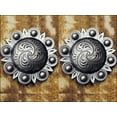 thumbnail image 2 of Set Of 4 Western Screw Back Concho Floral Carved Saddle Bling Cowgirl, 2 of 4