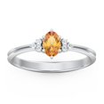 thumbnail image 2 of Birthstone Oval Ring with Shoulder Accents - Citrine (November), 2 of 5