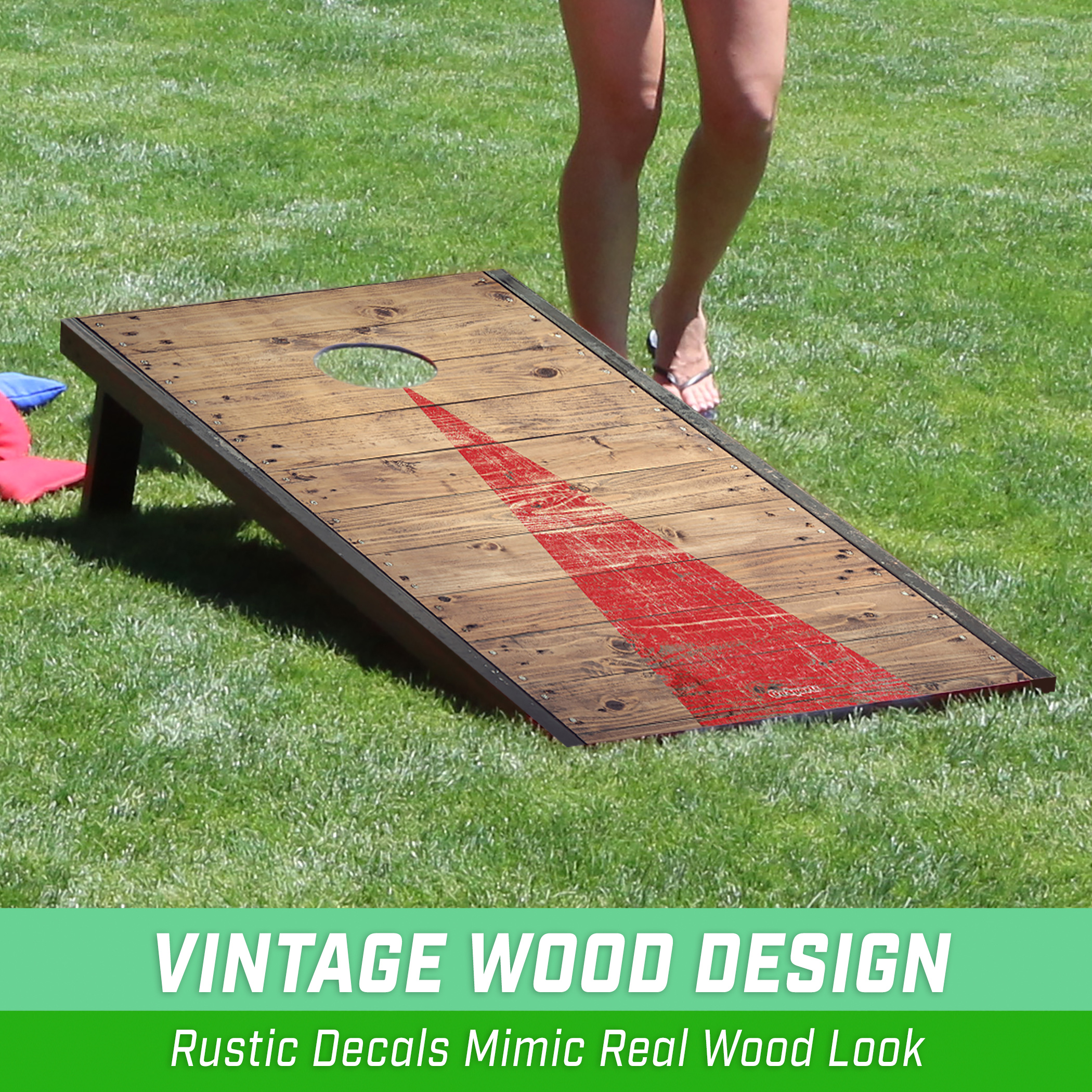 GoSports Classic Cornhole Beanbag Toss Game Set with Rustic Wood Decals - image 2 of 5