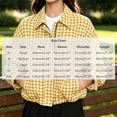 thumbnail image 2 of DISKEBUISS Women's Cropped Gingham Plaid Jacket Lapel Zip & Snap Long Sleeve Short Outerwear for Fall Winter, 2 of 8