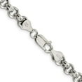 thumbnail image 3 of 925 Sterling Silver Rolo Chain Styles Necklace 6.5 mm Semi-solid 24 inch, 3 of 4
