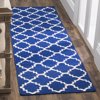 Safavieh Dhurries Collection DHU566A Hand Woven Dark Blue Premium Wool Runner (2'6" x 8')