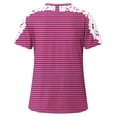 thumbnail image 5 of Camisas de Manga Corta para las Mujeres Impresión Cuello Redondo Suéter Encaje Camisa, Blusa de Verano Casual para las Mujeres, 5 of 5