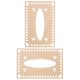 thumbnail image 3 of DIY Crochet Basket Wooden Base for Bag Making Beige Color Classic Shape Large Holes 2 Pieces, 3 of 5
