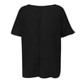 thumbnail image 7 of T Shirts For Women Womens Tops Summer Short Sleeved Solid Color Casual Loose Cloud Cotton Comfortable Top, 7 of 7