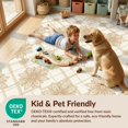 thumbnail image 4 of Design&I 9'x12' Washable Area Rug Sleek Flatweave Pet Friendly Beige Traditional Distressed Geometric Botanical Symmetrical Pile for Master Suite, Under Bed, 4 of 7