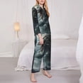 thumbnail image 3 of Fotbe Cloud White Dragon Pattern Long Sleeve Pajama Set for Women,Sleepwear Set,2-piece Loungewear Set,Soft PJs Comfy Nightwear with Pockets -Small, 3 of 7