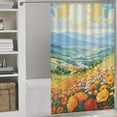 thumbnail image 3 of Sunrise Sunset Flower Shower Curtain for Bathroom Bath Curtain Polyester Fabric Waterproof Bathroom Curtain with 12 Hooks, 3 of 7