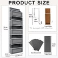 thumbnail image 6 of Rolarhola Over The Door Storage - 5 Shelf Behind Door Hanging Organizer with 5 Clear View Pockets, Space Saving Mesh Organizer for Bedroom, Bathroom, Closet, Pantry (Gray), 6 of 8