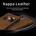 thumbnail image 2 of MonsDirect for 7.6 inch Samsung Galaxy Z Fold 3 5G 2021 Case, Nappa Leather with Flip Folding Magnetic Face Cover, Window Design with Hidden Kickstand Full Protective Case for Galaxy 3, Nappa Brown, 2 of 7