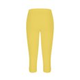 thumbnail image 4 of Penkiiy by Penkiiy Capris Extensibles Taille Haute d'Été pour Femmes, Décontracté, Mode, Jaune, 3TG, 4 of 6