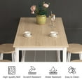 thumbnail image 5 of Sesslife 5-Piece Modern Dining Set for Home, Kitchen, Dining Room with Storage Backrest, Rectangular Table, 4 Chairs, Steel Frame, Beige Color, 5 of 6