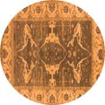 thumbnail image 1 of Ahgly Company Indoor Round Oriental Orange Industrial Area Rugs, 5' Round, 1 of 4