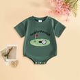 thumbnail image 2 of Akiihool Cache-Couche de Baseball Bébé Garçons Filles Justaucorps à Manches Courtes Barboteuse Combinaison Tenue (Vert,9 m), 2 of 4
