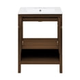 thumbnail image 5 of Château 24" Freestanding Bathroom Vanity in Brown Oak with 3-Hole Centerset Sink Top, 5 of 5