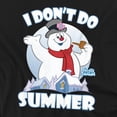 thumbnail image 2 of Frosty the Snowman I Don't Do Summer Unisex Adult V-Neck T Shirt (Small) Black, 2 of 2