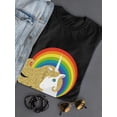 thumbnail image 3 of Golden Mane Unicorn And Rainbow Tee Women's -Image by Shutterstock, 3 of 4