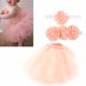 thumbnail image 4 of M Buder Conjunto de Falda Tutú de Tul para Recién Nacido Niña, Vestido de Fotografía para Bebé con Diadema y Top Envuelto, Accesorios de Estudio Fotográfico, Rosa Claro (80 cm / 31.5 inches), 4 of 9